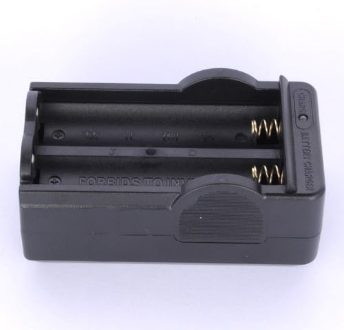 CrazyDis 2 Prs 18650 Protected Rechargeable 3.7v 3000mAh Red Batteries + 1pc Charger