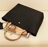 Classic Fashion Leather Tote Bags with Coin Wallet (Black)