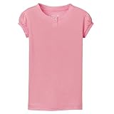 Girls' Cherokee 1-Button Henley Top - Princess Pink