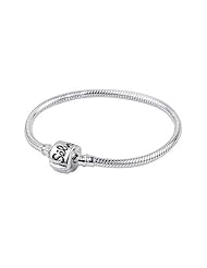 SilveRado (tm) CH22-M-A Sterling Silver 3.0 mm 8.7 inch Pandora Compatible Bead Bracelet