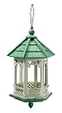 Decorative Green and White Wooden Gazebo Bird Feeder
