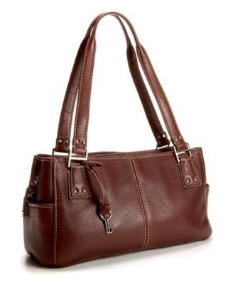 Fossil Handbag - Blackburn Satchel (Color: Cognac)