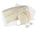 Exfoliating Loofah Back Scrubber & Pad (4 Pack) - Shower Sponge for Men/Women, Effective Agnst Acne