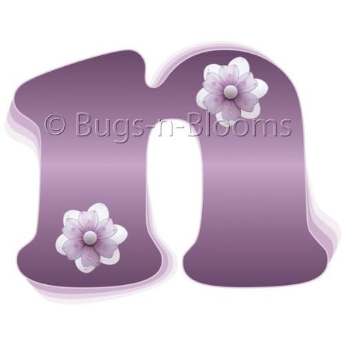 a Purple Daisy Flower Alphabet Letter Name Wall Sticker Decal Letters
