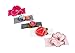 Bundle Monster 5pc Baby Cotton Stretch Pretty Rose Tulip Flower Hair Headband Mixed Color Lot for Girls / Fits 0-4 yrs Toddler