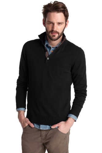 ESPRIT Collection Herren Pullover A33332, Gr. 50 (L), Schwarz (black 001) Preisvergleich