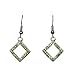 Earrings - E110 - Small Crystal Diamonds ~ Peridot Green