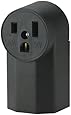Cooper Wiring Devices WD1252 2-Pole 3-Wire 50-Amp 125-Volt Surface Mount Power Receptacle, Black