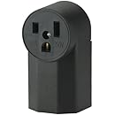 Cooper Wiring Devices WD1252 2-Pole 3-Wire 50-Amp 125-Volt Surface Mount Power Receptacle, Black