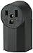 The Eaton WD1252 2-Pole 3-Wire 50-Amp 125-Volt Surface Mount Power Receptacle, Black