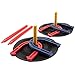 GSE Games & Sports Expert Rubber Horseshoe Game Set for Indoor and Outdoor, 4 Horseshoes (2 Red/2 Blue), 2 Rubber Mats with Posts, and 2 Plastic Stakes