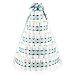 New Baby Boy Diaper Cake - Blue Polka Dots on Brown Ribbon - 5-Layer - Great Baby Shower Gift Idea or Table Centerpiece