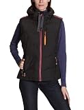 Killtec 19105  Damen Daunenweste mit abzipbarer Kapuze Cabley, schwarz/pink (200), 40