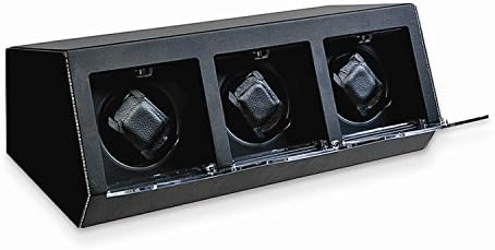 Black Metal &amp; Acrylic Triple Watch Winder