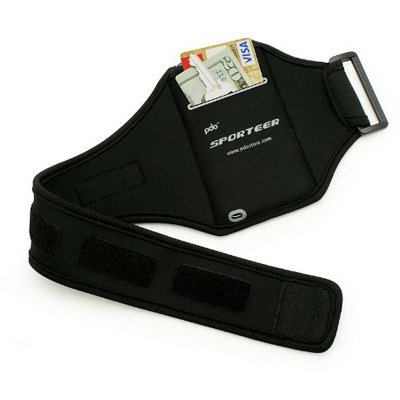 PDO IP5-SPRTR-SM Sporteer Armband for iPhone 4 & 4S 1 pk-Carrying Case - Retail Packaging - S/M Black