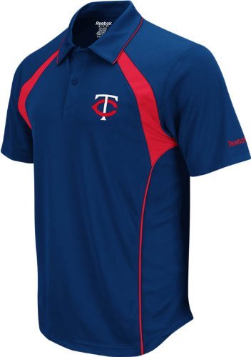 Minnesota Twins Reebok Trainer Navy Performance Polo Shirt