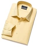  : Dockers Men's Textured Stripe Shirt, Yellow, 17/17.5 - 32/33