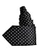 Cravate noire, pois blancs
