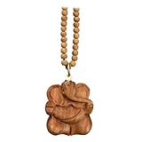 Natural Wood Ganesh Necklace