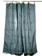 Indian Gift-2 Organza Ciyan Base Embroidered Sari Curtains Drapes Panel 92" Tabs