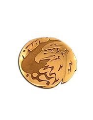 14K Yellow Gold Western Range Protector Lg Pendant. Made in USA.