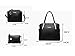 LINGTOM 3 pieces Lady Womens PU Leather Shoulder Bags Top Handle Cross Satchel Handbag Set,Burgundy