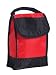 Lunch Cooler Bag with Clear Id Pocket on Back Folds Flat for Storage, Red