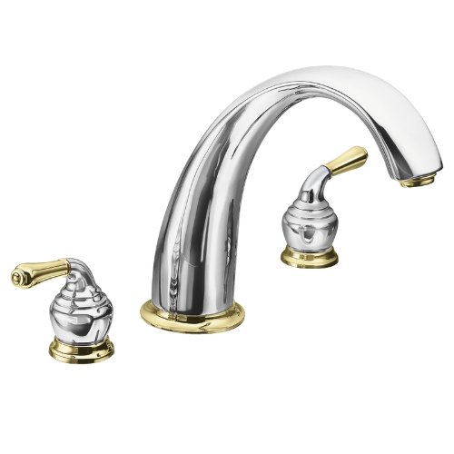 Ben Ingram Moen T954CP Monticello Two Handle High Arc Roman Tub Faucet without Valve Chrome and