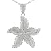 Sterling Silver Large Star Fish Pendant