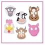 ~ 12 ~ Farm Barnyard Animal Masks ~ Foam ~ NEW