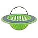 KSEV Kitchen Sink Strainer with Handle – Green (2 Packs), Wide Rim 4.5”-inch Diameter, Anti-Clogging Basket Cover Perfect for Most Sink Drains