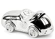 Silver Plated Traditional Racing Car Money Box - New Baby, Boys Present, Christening Gift