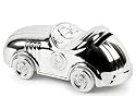Silver Plated Traditional Racing Car Money Box - New Baby, Boys Present, Christening Gift