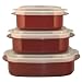 Calypso Basics 3-Piece Microwave Steamer Set, Cabernet