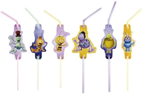 RiethmAller Amscan Straws Maya The Bee, 8 Pcs.