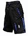 Astek Men's Blue Black MTB BMX Baggy Padded Mountain Bike Shorts