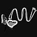Living Memory Floating Charm Heart Glass Locket Silver Pendant and Necklaces 20 Inches 1 Pcs