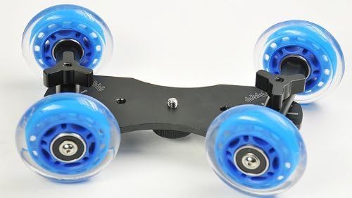 Pico Flex Skater Dolly DSLR Camera Floor Table Dolly Video Slider Track and Case by ePhotoInc PICODOLLY by Hibo