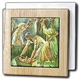 Florene Jewish Theme - Moses In Basket Passover Scene - Tile Napkin Holders