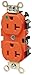 Leviton 20-Amp, 125-Volt, Extra Heavy Duty Hospital Grade, Duplex Receptacle, Straight Blade, Self Grounding, 8300-R, Red
