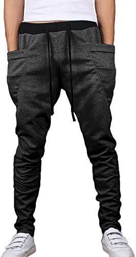 W.L Mens Casual Jogging Harem Pants Tracksuit Bottoms Training Running Trousers