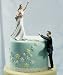 Climbing Groom and Victorious Bride Couple Cake Topper