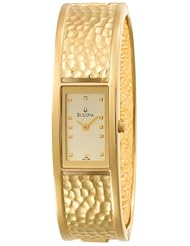 Bulova Womens 97L108 Cuff Champagne Dial Watch