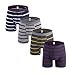 Dardugo Men's Stripe Cotton Boxer Briefs Underwear with Open Fly