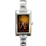 Limited Edition Violano Italian Charm Rectangle Watch Skull Goth Art