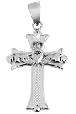 Claddagh Cross Silver Pendant