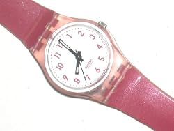 Swatch Pink Lady Plastic Swiss Quartz Watch