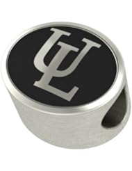 Louisiana Lafayette University Collegiate Bead Fits Most Pandora Style Bracelets Including Pandora, Chamilia, Biagi, Zable, Troll and More. High Quality Bead