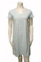 Misses Striped Short Sleeve Sleep Shirt