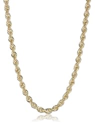 Klassics 10k Yellow Gold 2.0mm Solid Diamond-Cut Rope Chain Necklace